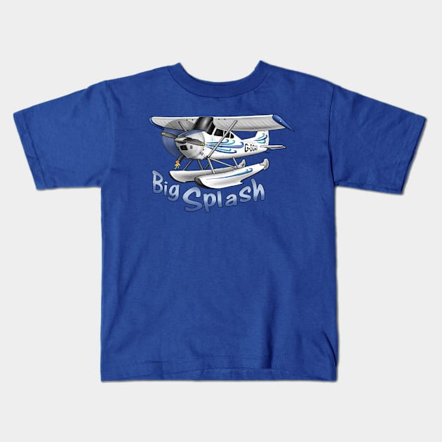 Cessna Seaplane Alaska Bush Floats Kids T-Shirt by Funky Aviation